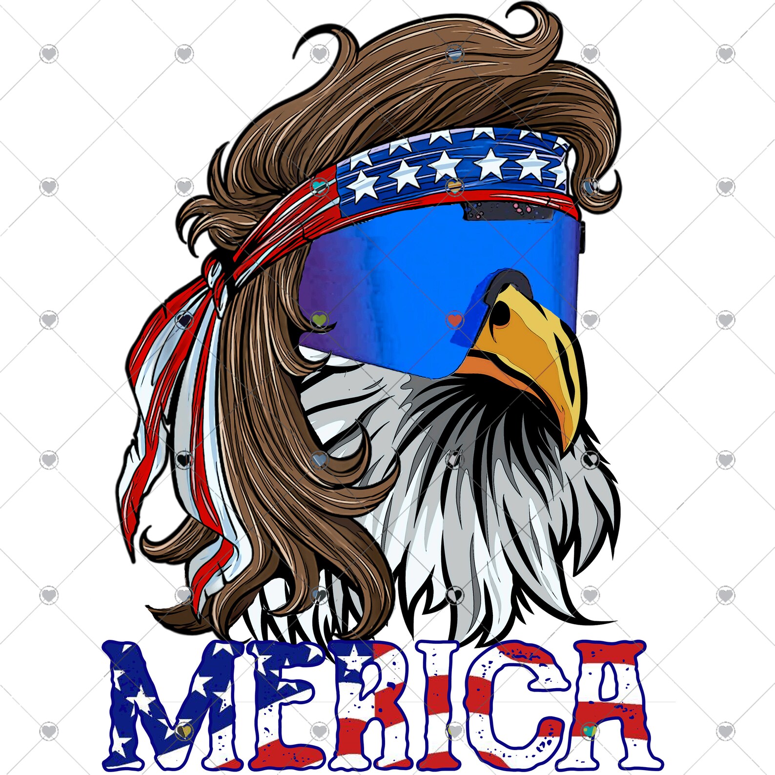 eagle with mullet