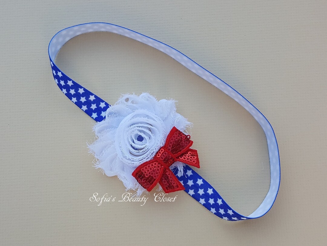 Red White and Blue Headband Baby July 4th Baby Headband Etsy