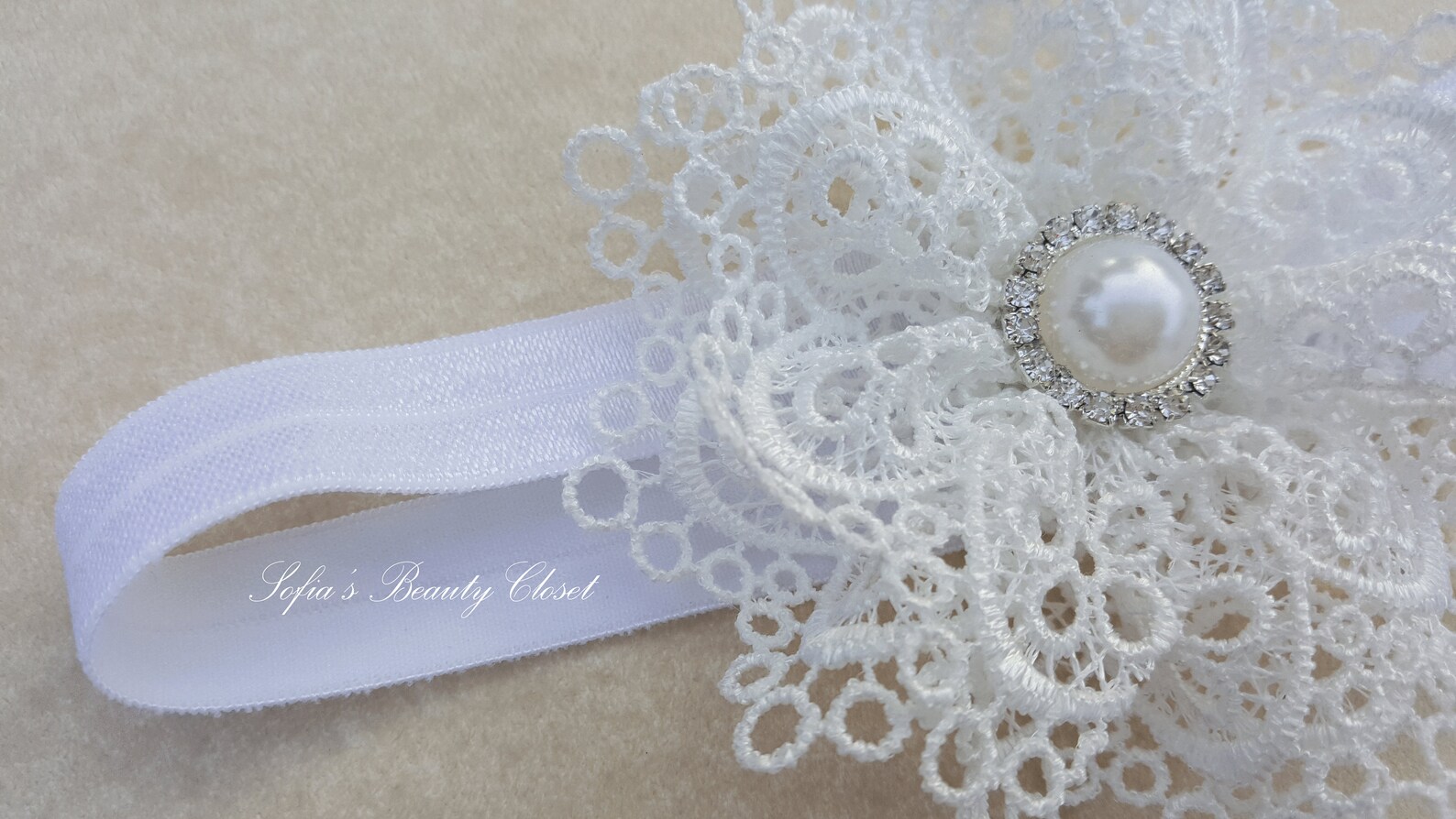 White Lace Flower Headband Lace Flower Headband White Flower Etsy