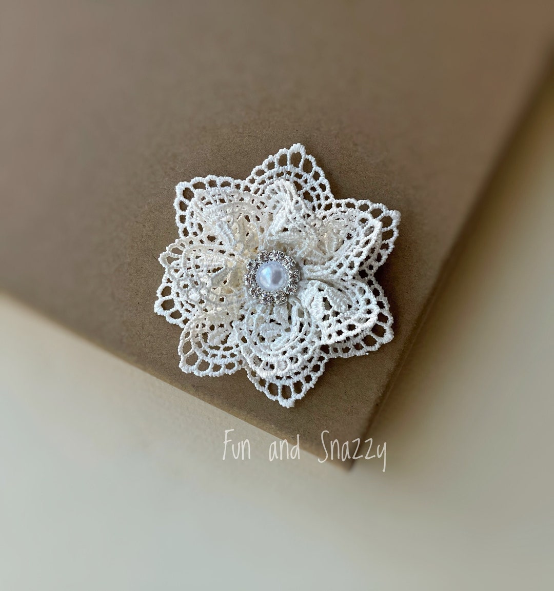 Ivory Lace Flower Hair Clip Flower Girl Hair Clip Lace Etsy