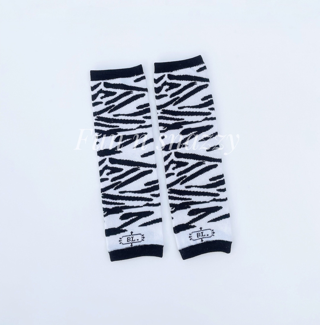 Zebra Leg Warmers, Zebra Birthday Party, Black and White Leg Warmers