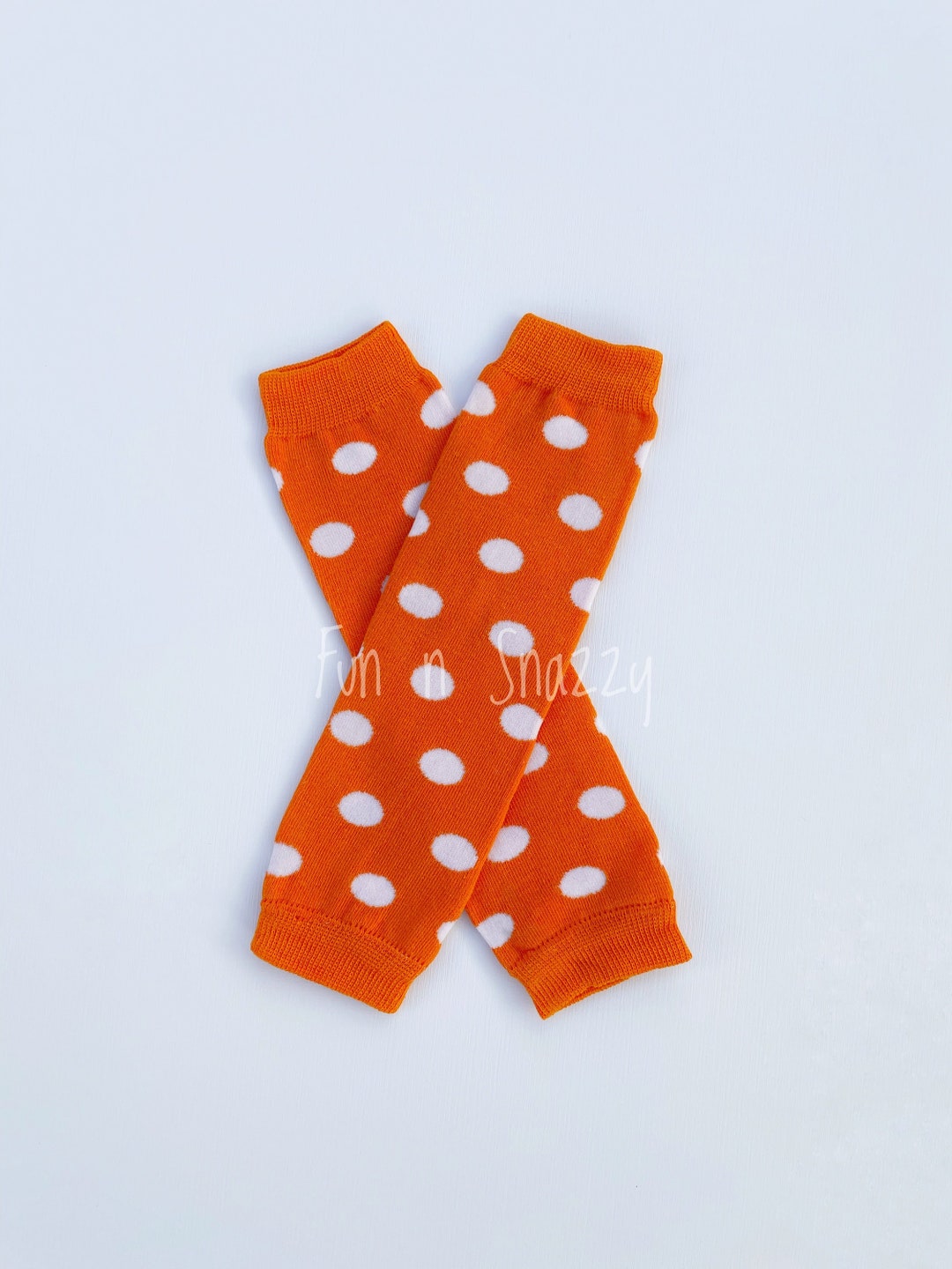 Orange White Polka Dots Leg Warmers Pumpkin Leg Warmers Etsy
