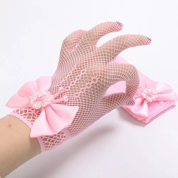 fancy pink gloves