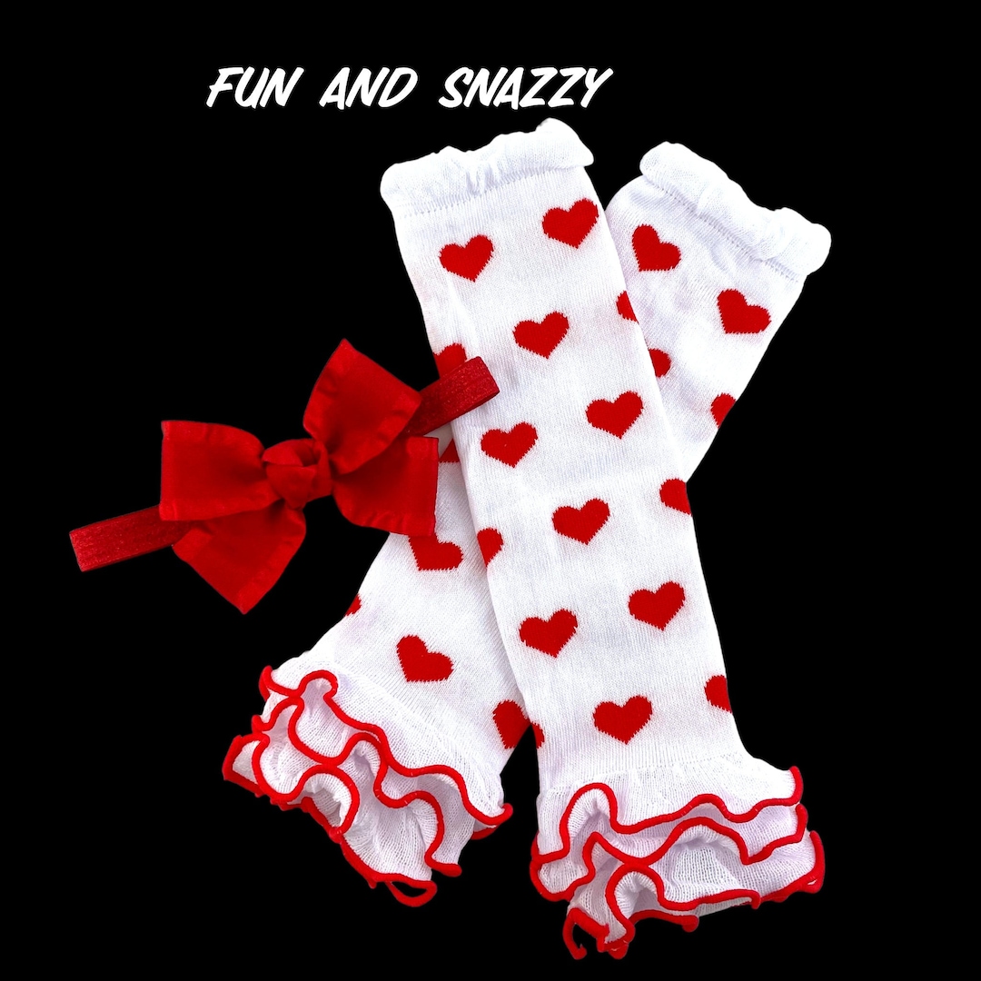 Valentine HEART Leg Warmers, Hearts Leg Warmers, Baby Girl Leg Warmers