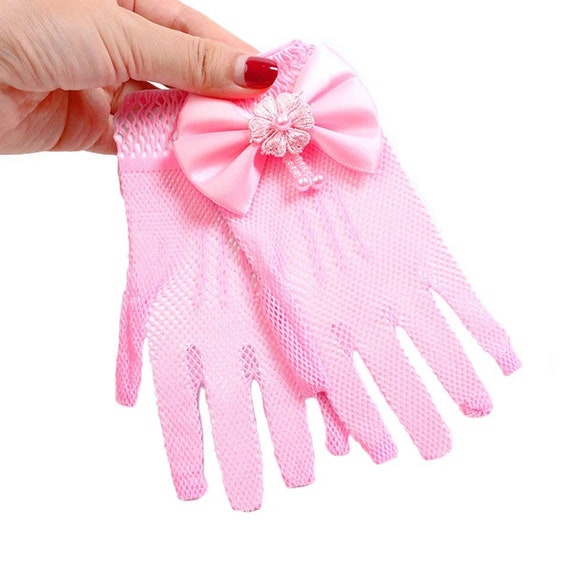 fancy pink gloves