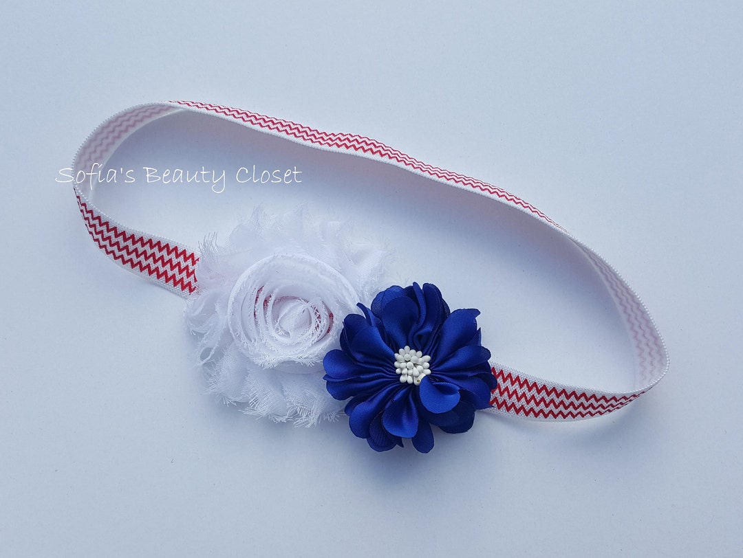 July 4th Headband Red White and Blue Headband Red White and Etsy