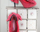 Feeling Dotty, handmade high heeled 50's style shoes