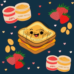 Peanut Butter Strawberry Jam Seamless