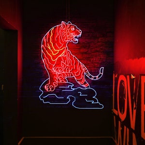 custom tiger neon sign,animal led sign,bedroom neon light,tiger bedroom wall art,living room wall decor,neon wall decor,neon wall hanging