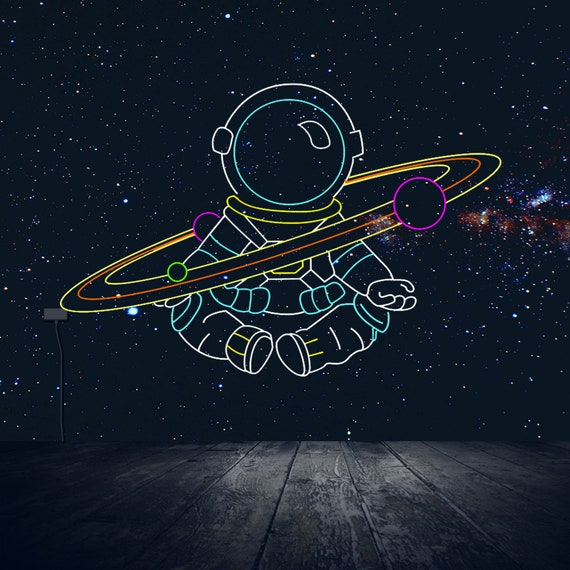 Custom Spaceman Neon Sign astronaut Led Neon Light space Wall