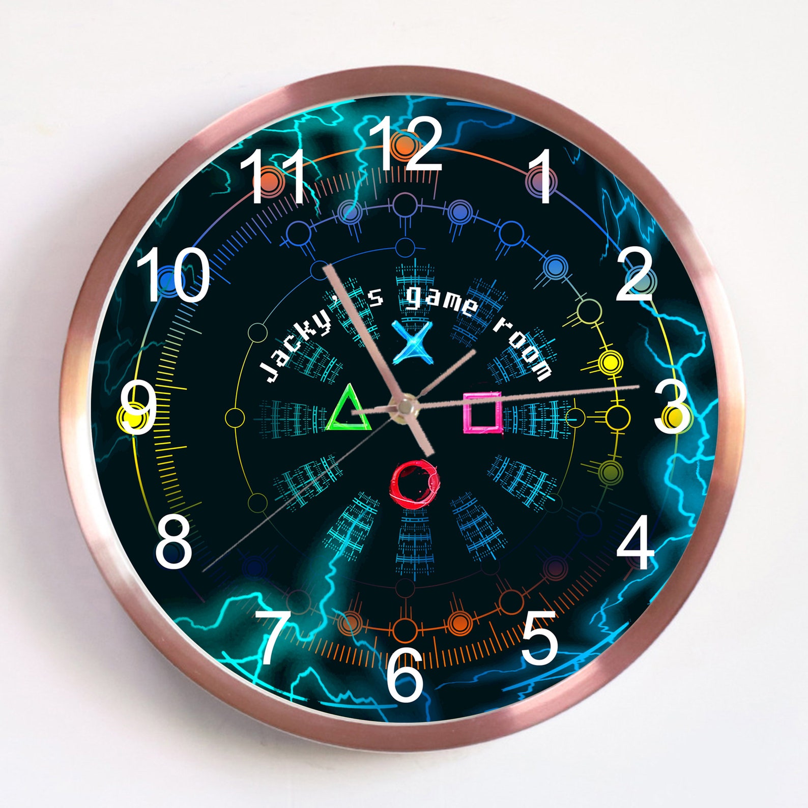 Automatic Game Background Wall Clockgame Room Decor Etsy