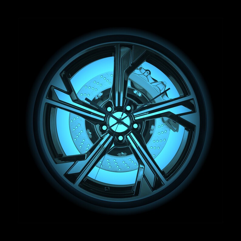 Personalized Car Rim Wall Clockfathers Day Gift for Etsy