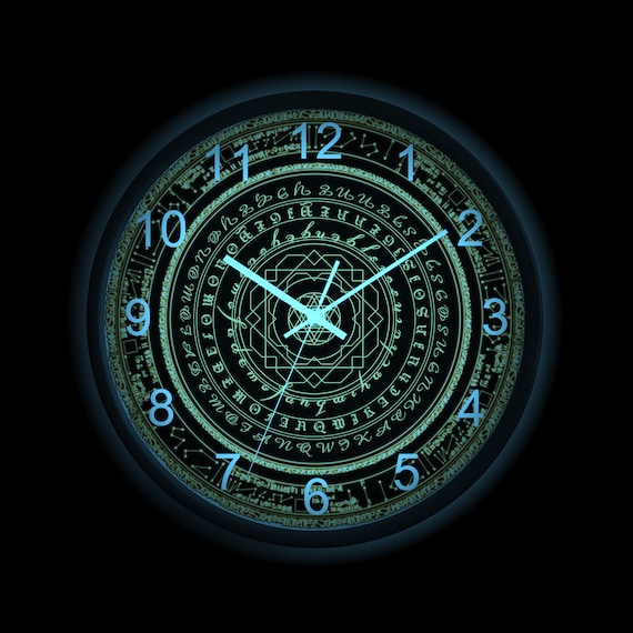 Automatic Magic Circle Wall Clockstrange Magic Spell Circle Etsy