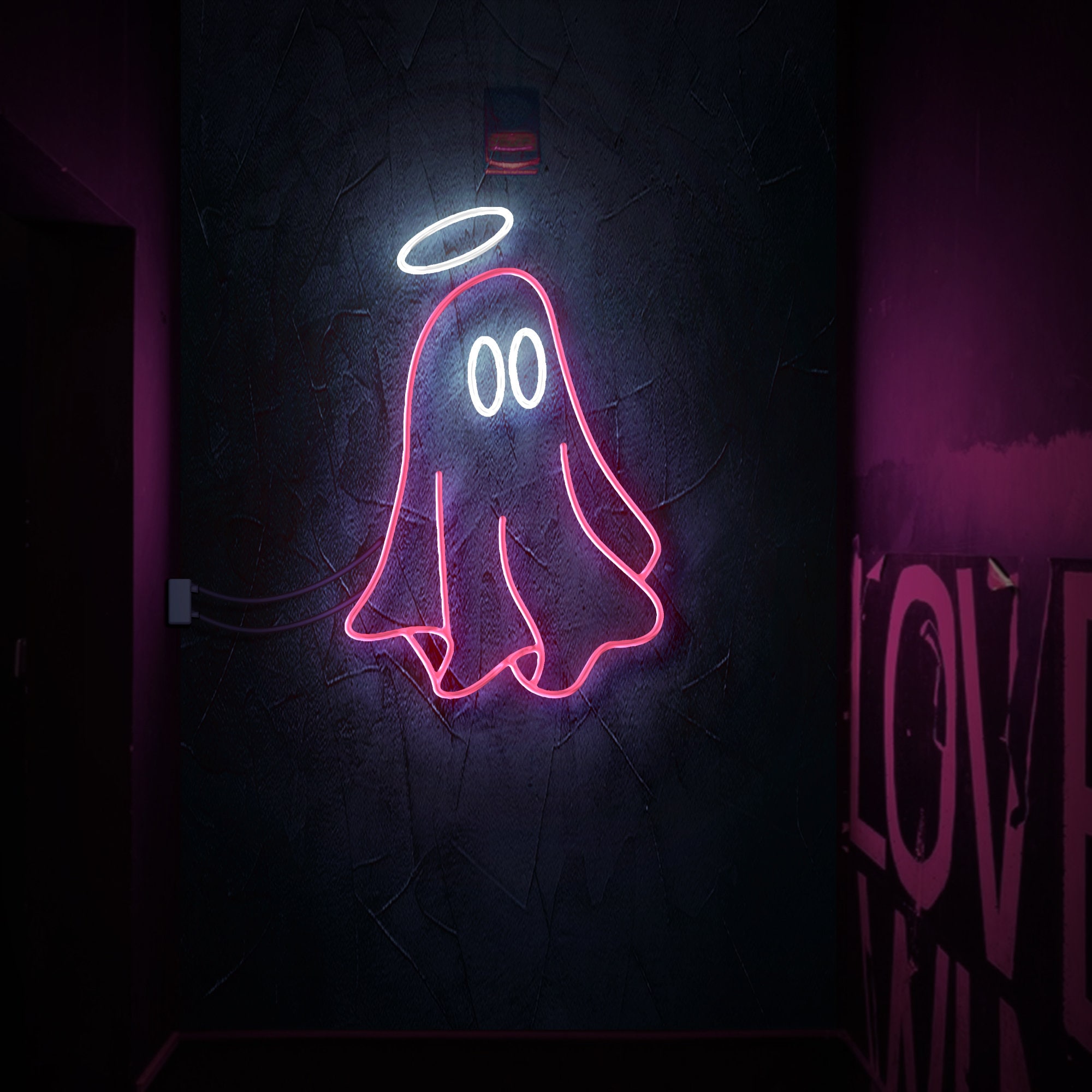 Custom Ghost Neon Sign spooky Halloween Led Neon Lamp ghost Neon