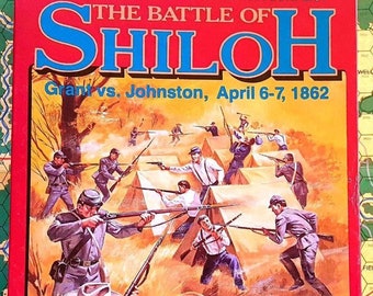 The BATTLE of SHILOH Grant vs. Johnston, April 6-7, 1862, a Historical Game of Civil War Conflict, Hardcover Box Set Vintage Strategy Game