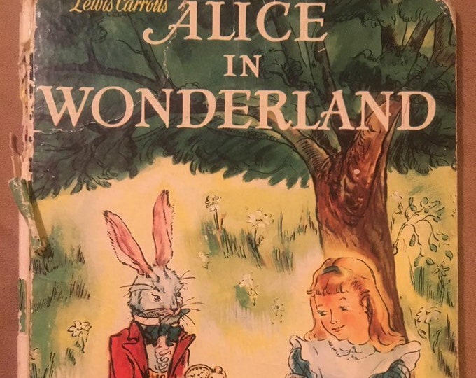 ALICE In WONDERLAND, Vintage Storybook by Lewis Carroll, 1947, Version by Roselle Ross for Young Readers, Marjorie Collison, Free Shipping!!