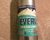 PEPSI-COLA EVERVESS Sparkling Water Cigarette Lighter by Kem, Mini Metal 1940s Soda Advertising Bottle