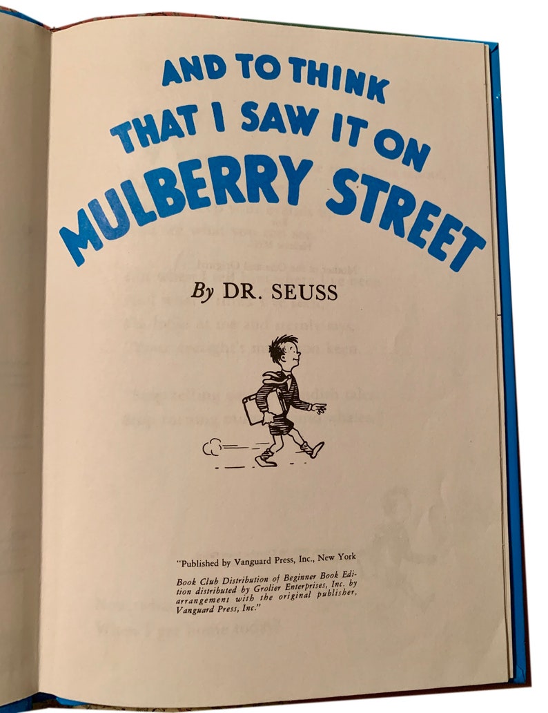 and to think that i saw it on mulberry street and to think that i saw it on mulberry street
