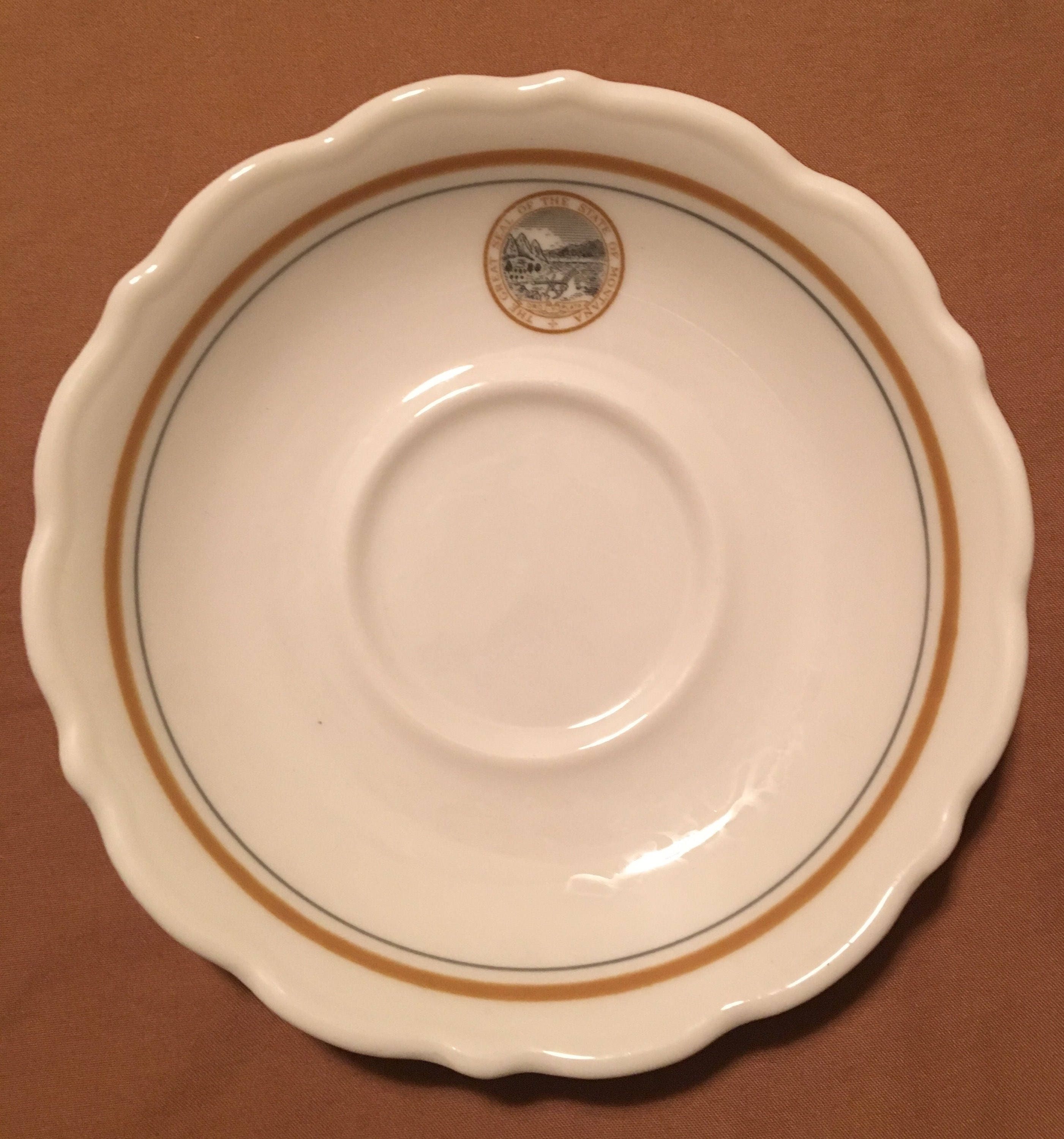 Vintage Great Seal of the State of MONTANA Saucer Plate, State of MT