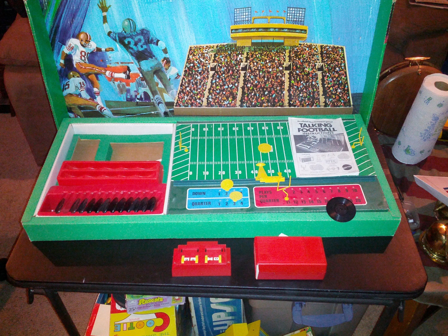 Vintage 1970s Mattel TALKING FOOTBALL Board Game 1972 Toy | Etsy