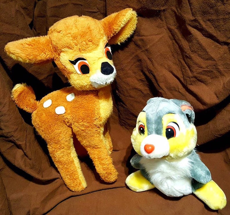 BAMBI & Thumper Plush Stuffed Animal Toy Dolls from Walt | Etsy