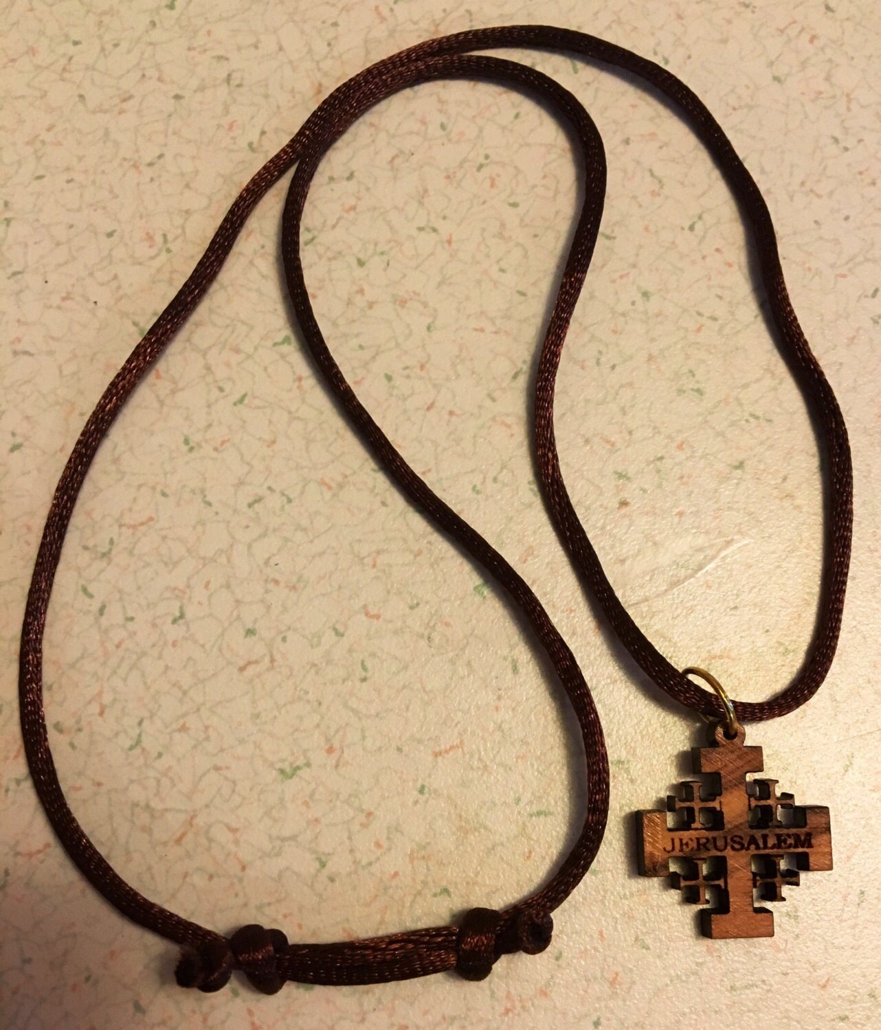 Wooden Jerusalem Cross Pendant Hand Cut/Carved Wooden Cross Etsy