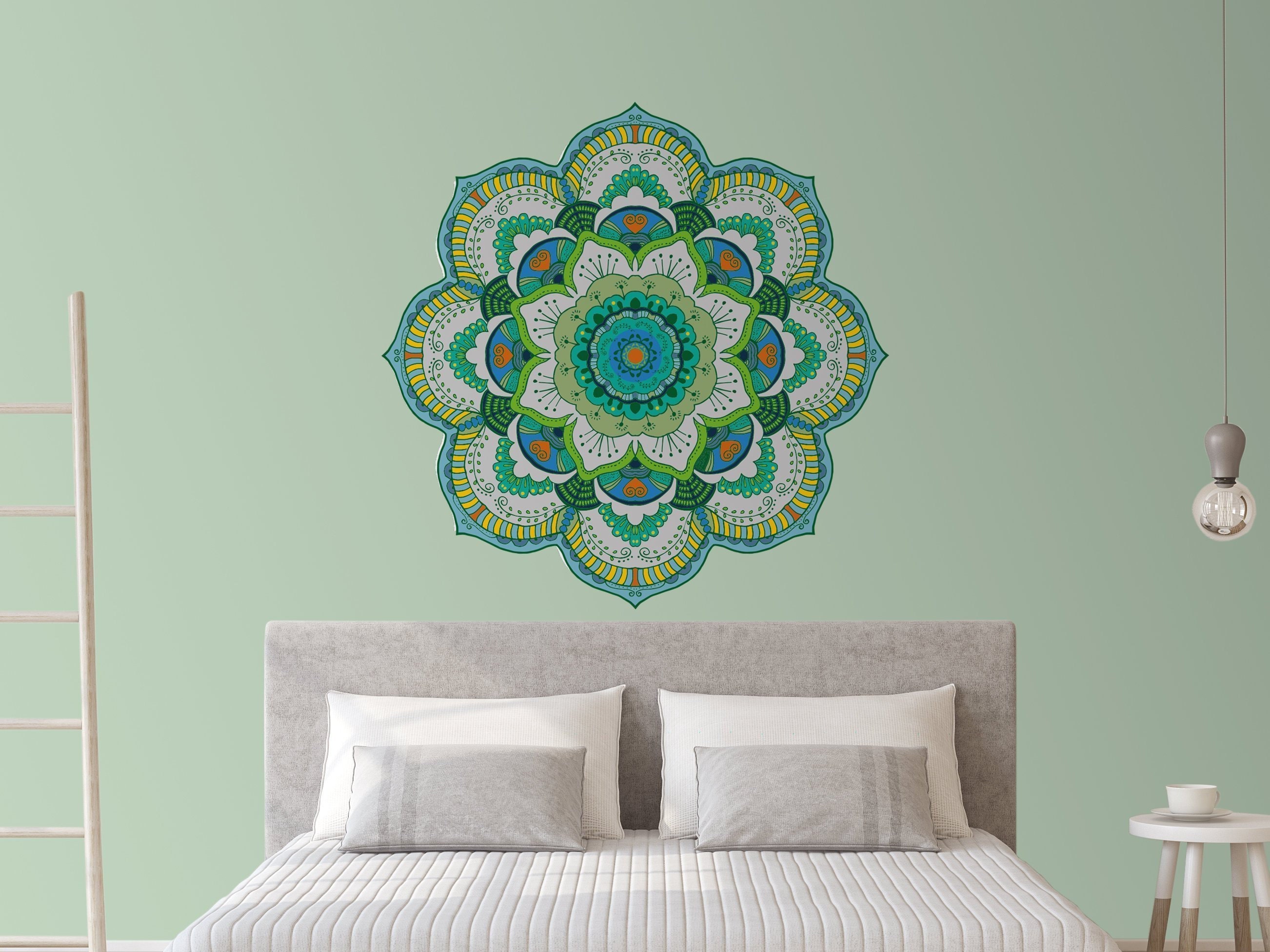 Floral Victorian Mandala Vinyl Wall Art Sticker Floral Victorian Mandala Vinyl Wall Art Sticker
