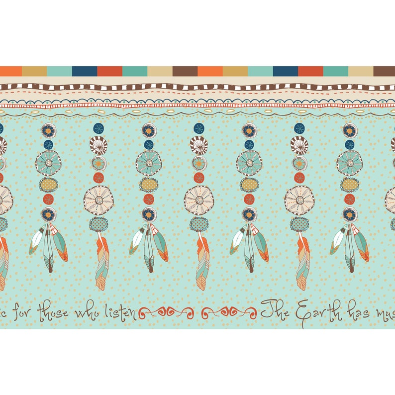 Boho Wall Decals Boho Chic Wallpaper Border Kids Bedroom Etsy