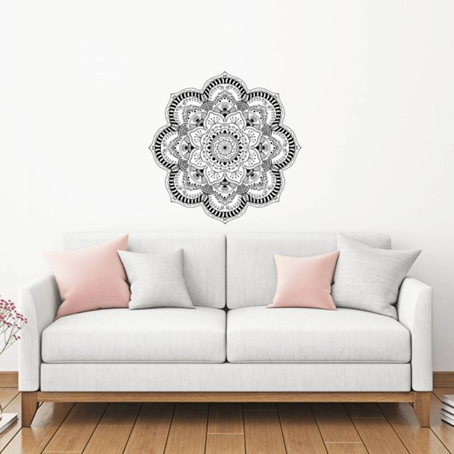 Mandala Wall Art Large Mandala Wall Decal Hippie Home Decor - Etsy