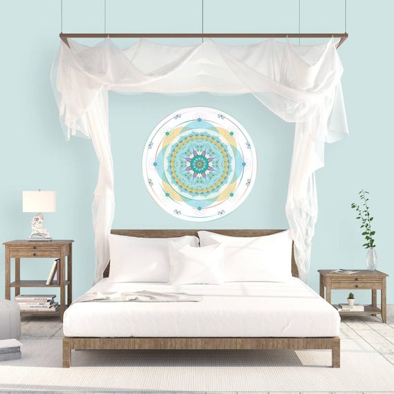Mandala Stencil Large Wall Stencil Stencil Designs Hippie Home Decor Large Mandala Wall Decal Mandala Vinyl Sticker Spiritual Art