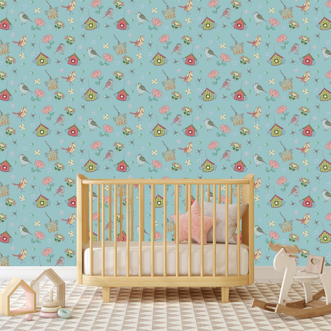 Removable Wallpaper Nursery Vintage Nursery Decor Vintage Etsy