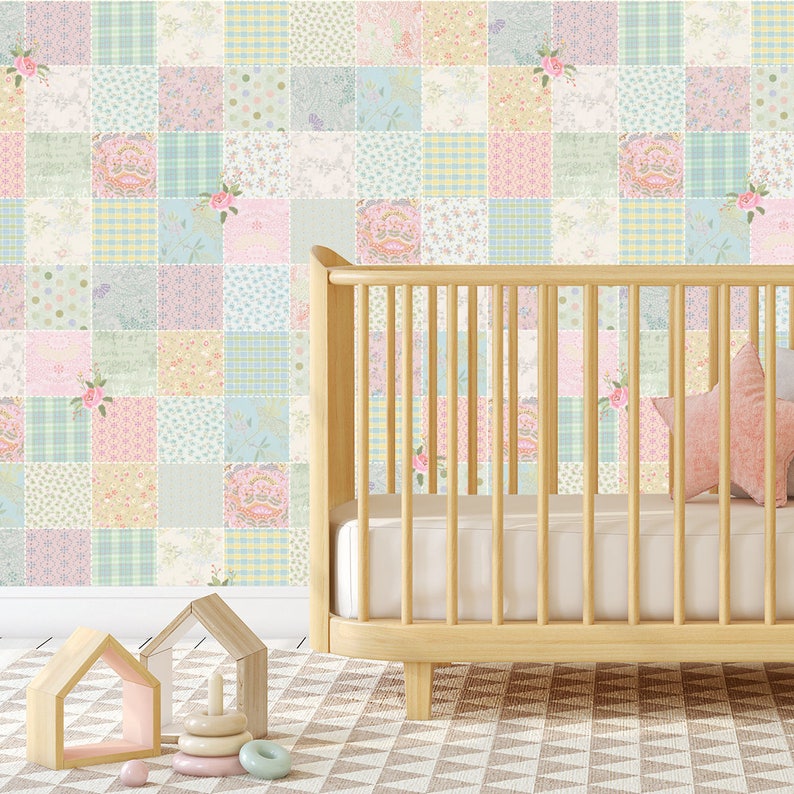 Nursery Wallpaper Baby Nursery Wallpaper Girls Nursery Etsy