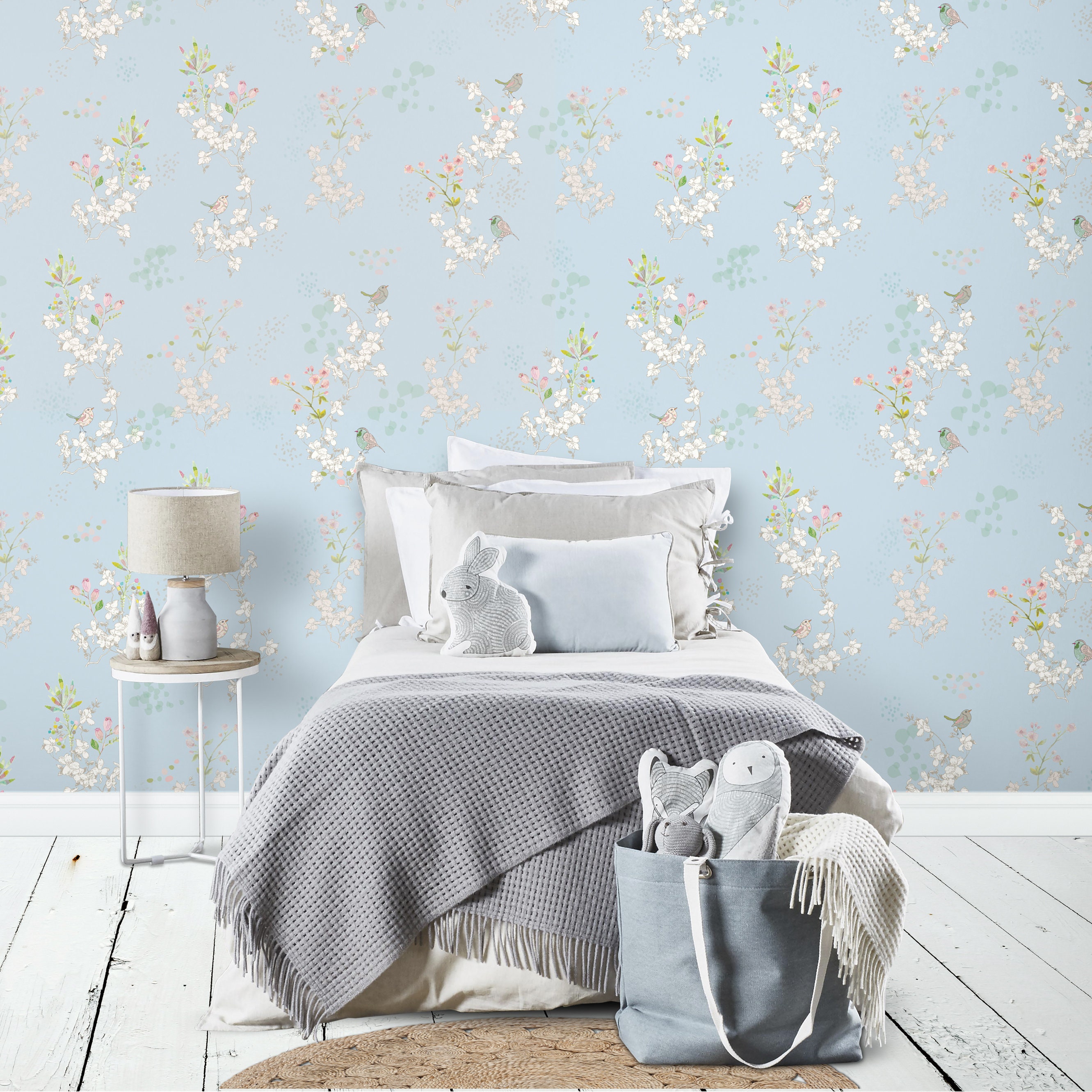 Light Blue Wallpaper - Etsy Light Blue Wallpaper - Etsy