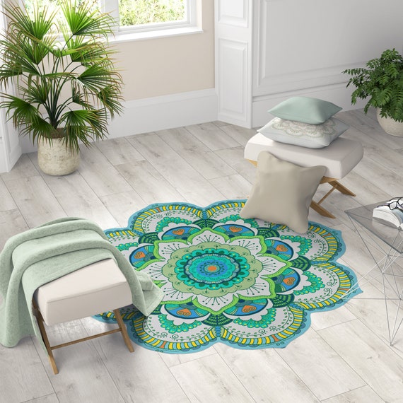 Anti-Slip Area Rug Floral Seamless Pattern Round Carpet Polyester Floor Mat for Kids Room Bathroom Living Room Bedroom Rugs Mats Anti-Slip Area Rug Floral Seamless Pattern Round Carpet Polyester Floor Mat for Kids Room Bathroom Living Room Bedroom Rugs Mats