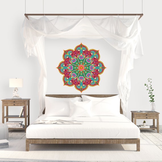 Large Wall Stencil Mandala Hippie Home Decor - Large Spiritual Wall Decals Large Wall Stencil Mandala Hippie Home Decor - Large Spiritual Wall Decals
