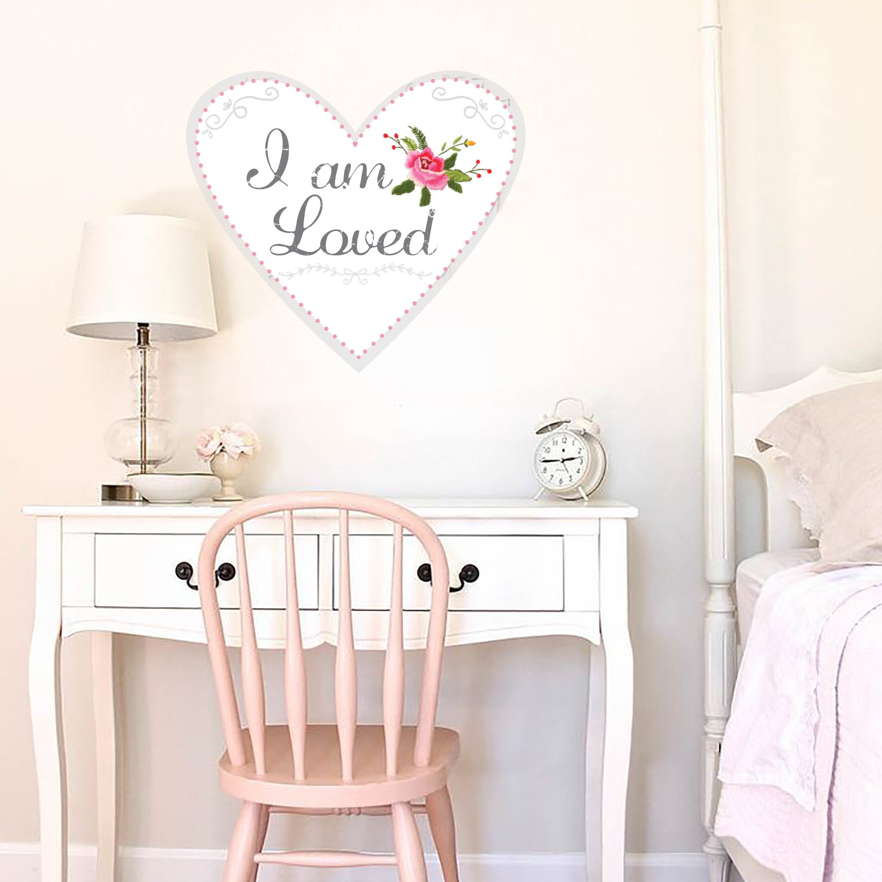 Large Blue Heart Wall Decor Large Wall Sticker Bedroom Wall Etsy