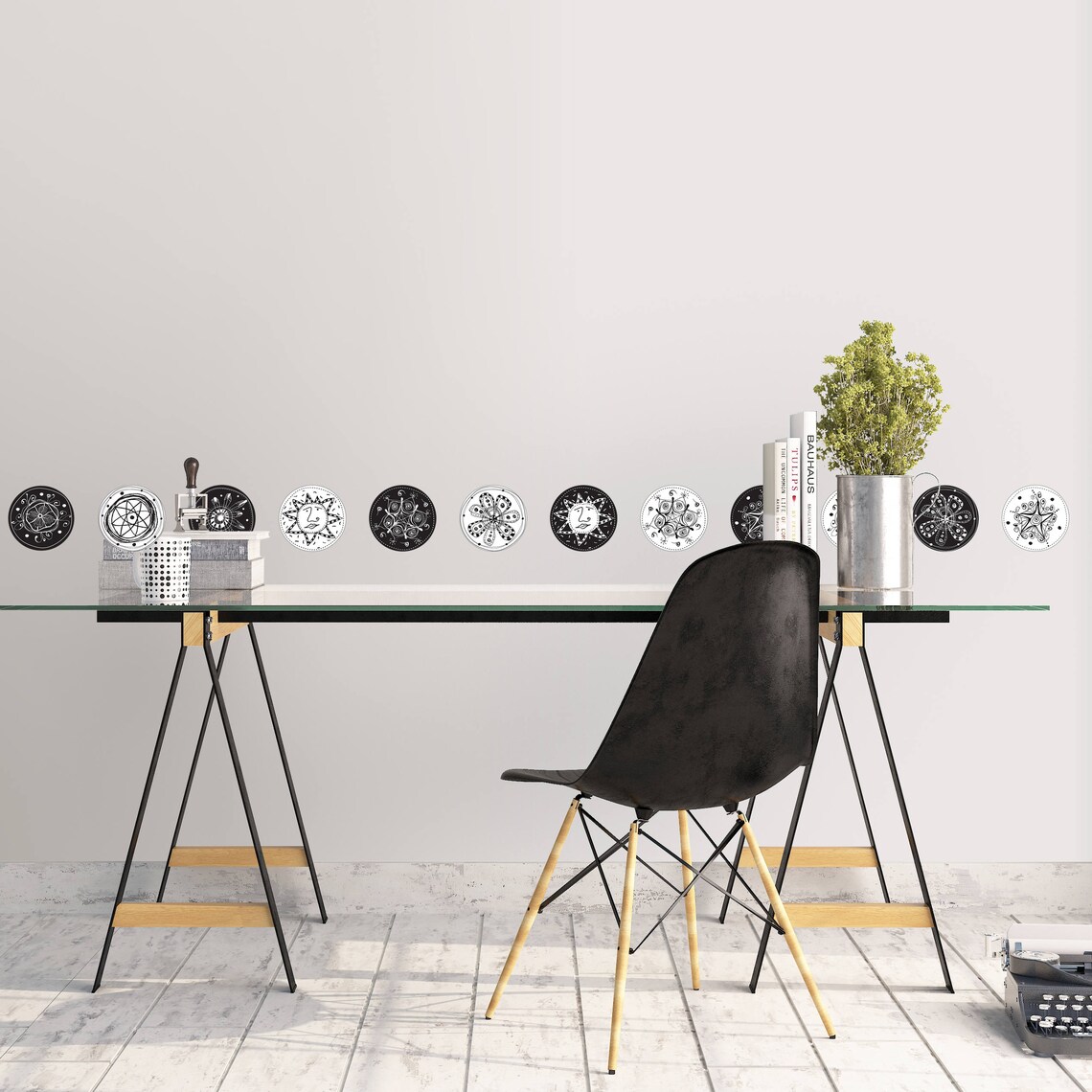 16 Different Black and White Wall Decals Black and White Etsy