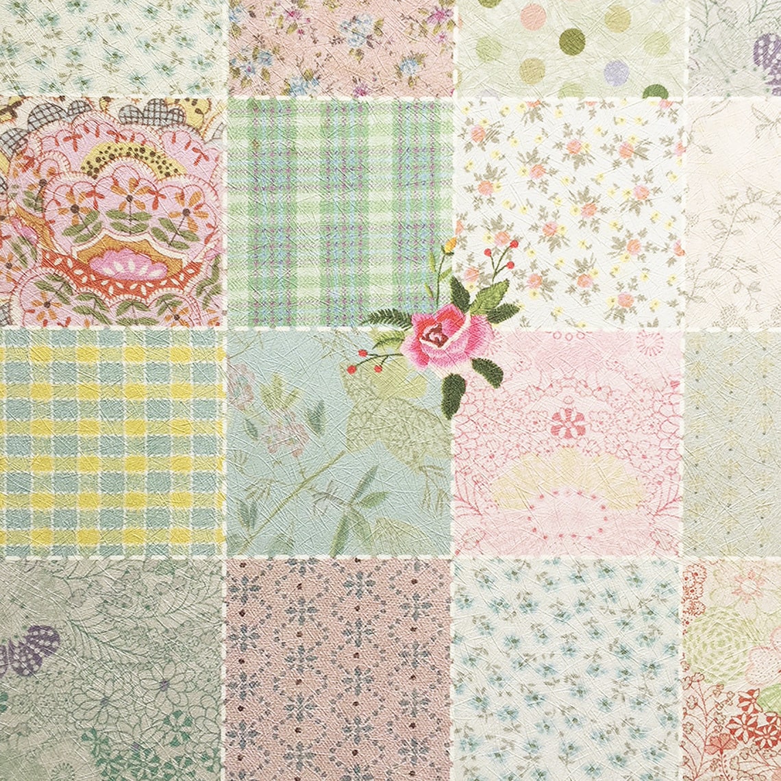 Patchwork Wallpaper Nursery Wallpaper Girls Nursery - Etsy UK