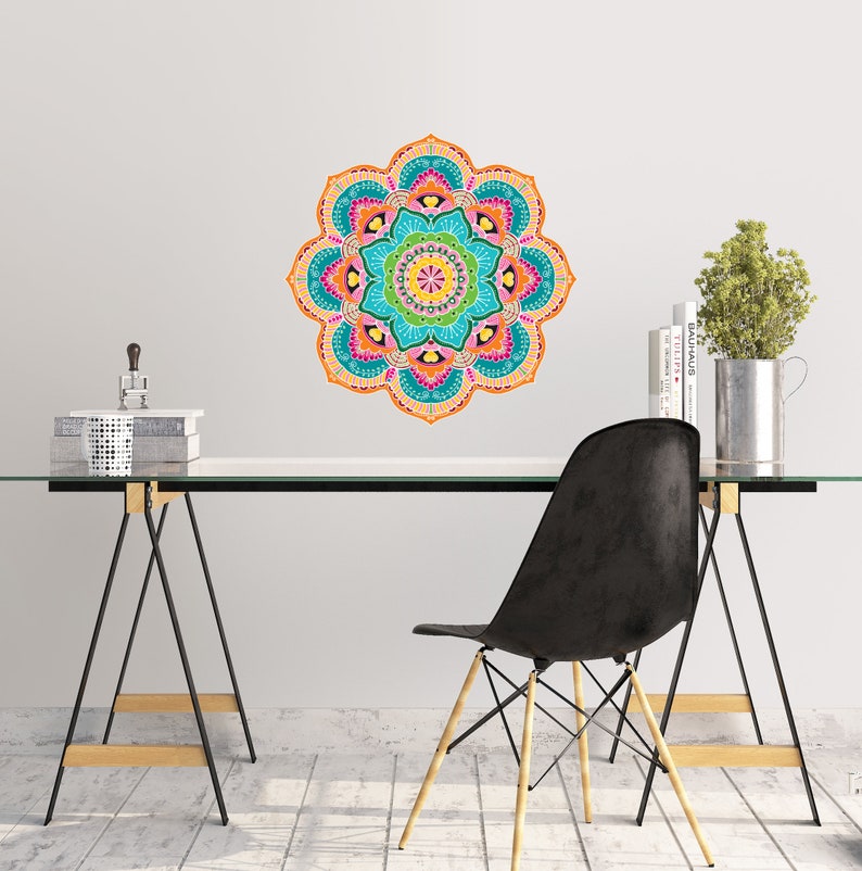 Mandala Home Decor Wall Decal Vinyl Art Stickers Large Etsy