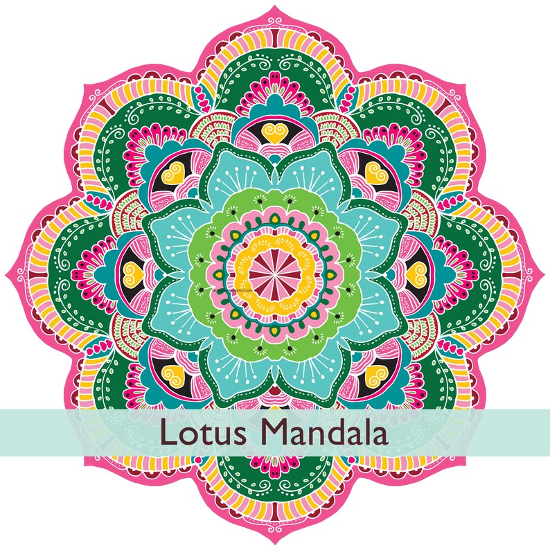 Colorful Mandala Wall Art Hippie Decor Mandala Stencil | Etsy