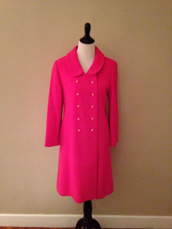 Items similar to Pink wool coat on Etsy
