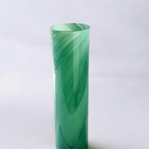 Anna Ehrner for Kosta Boda, Hand-Blown Turquoise Art Glass Vase, Signed, Sweden Mid-Century Modern