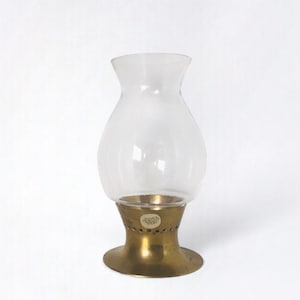 Rare Hans-Agne Jakobsson Brass & Glass Lantern, Markaryd Sweden, 1960s