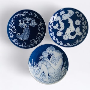 Royal Copenhagen Mors Dag &quot;Mothers Day&quot; Plates – 1972, 1976, 1978 – Set of 3 Vintage Collector Plates