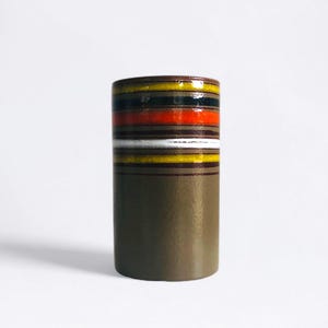 Vintage Bitossi Cylinder Vase – Italian Mid-Century Modern Pottery