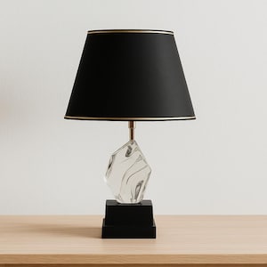 Olle Alberius Orrefors Crystal Table Lamp: Mid-Century Scandinavian Design