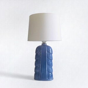 Mid-Century Scandinavian Gunnar Nylund for Rörstrand Ceramic Table Lamp Foot, Powder Blue, Sweden, 1960s