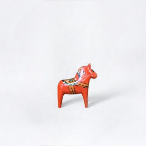 Original miniature Dala horse &quot;Dalahäst&quot; made in Sweden vintage 1960s