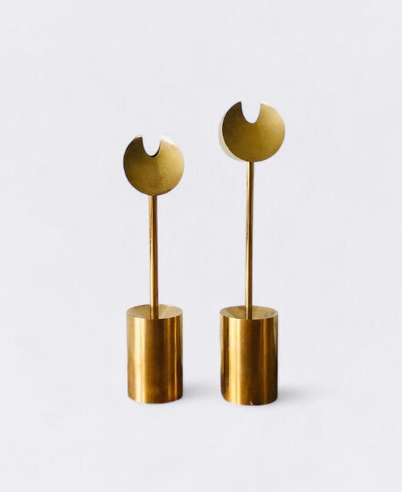 Pierre Forssell Aniara Kerzenhalter aus Messing - Skultuna, Mid-Century Modern