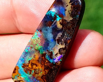 Stunning Boulder Opal Cabochon Polished Australian Opal